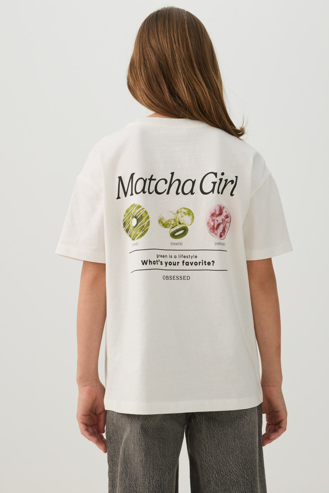 T-shirt ample à imprimé matcha