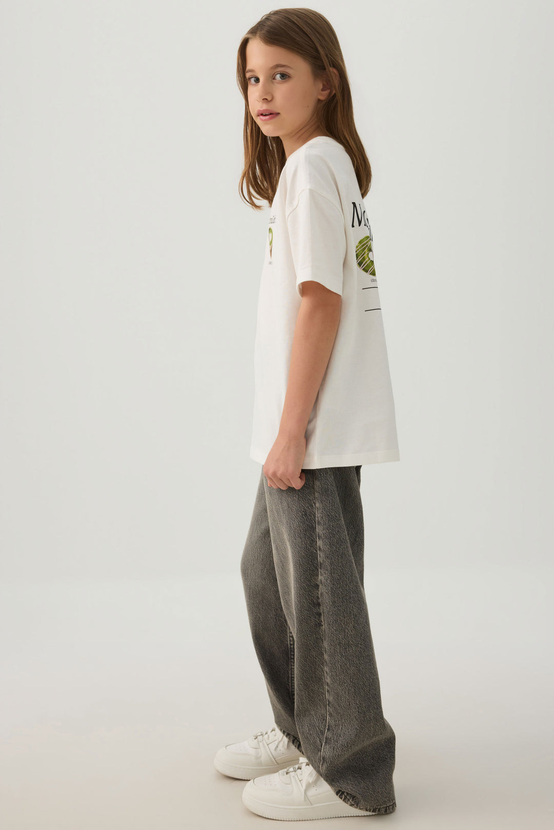 T-shirt ample à imprimé matcha