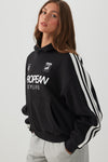 Side Stripe Graphic Cotton Fleece Hoodie