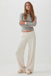 Brushed Knit Straight Leg Pants