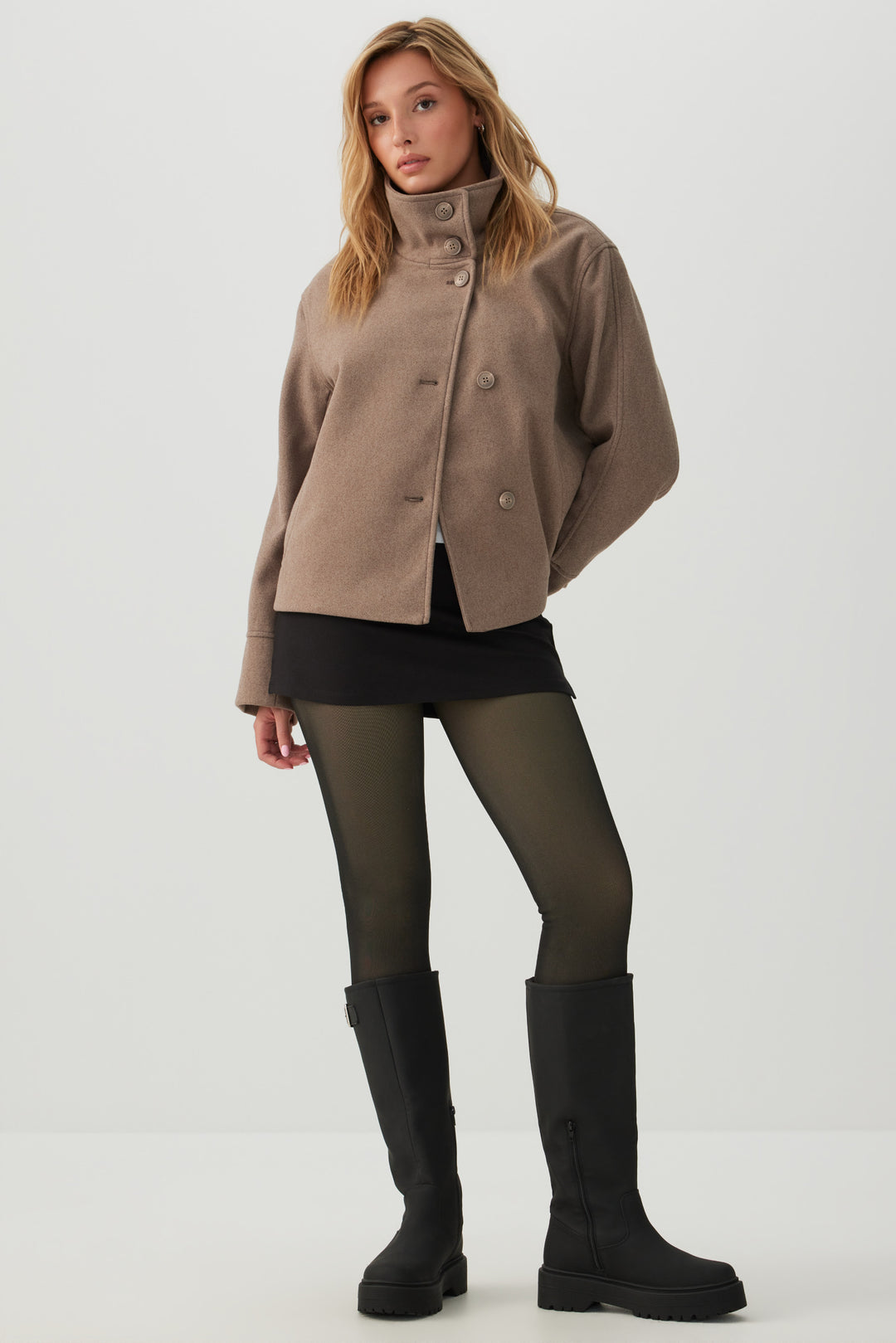 Sheer Effect Fleece Lined Stirrup Leggings