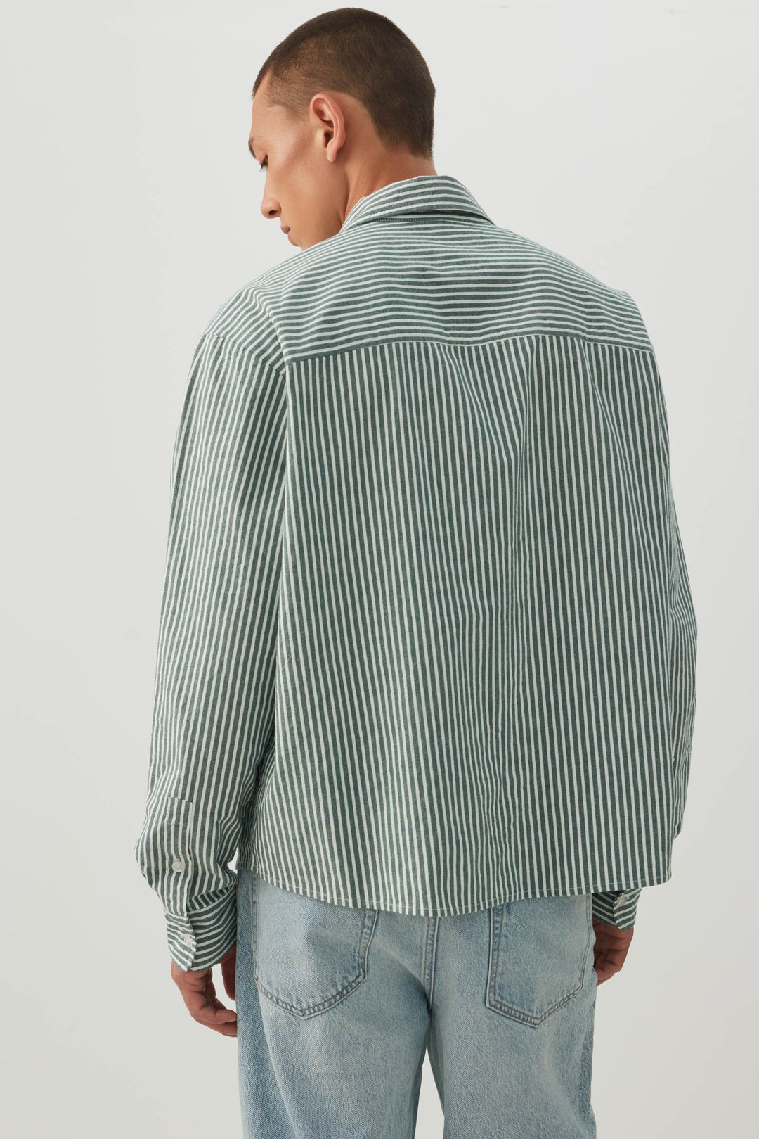 Striped Boxy Long Sleeve Shirt