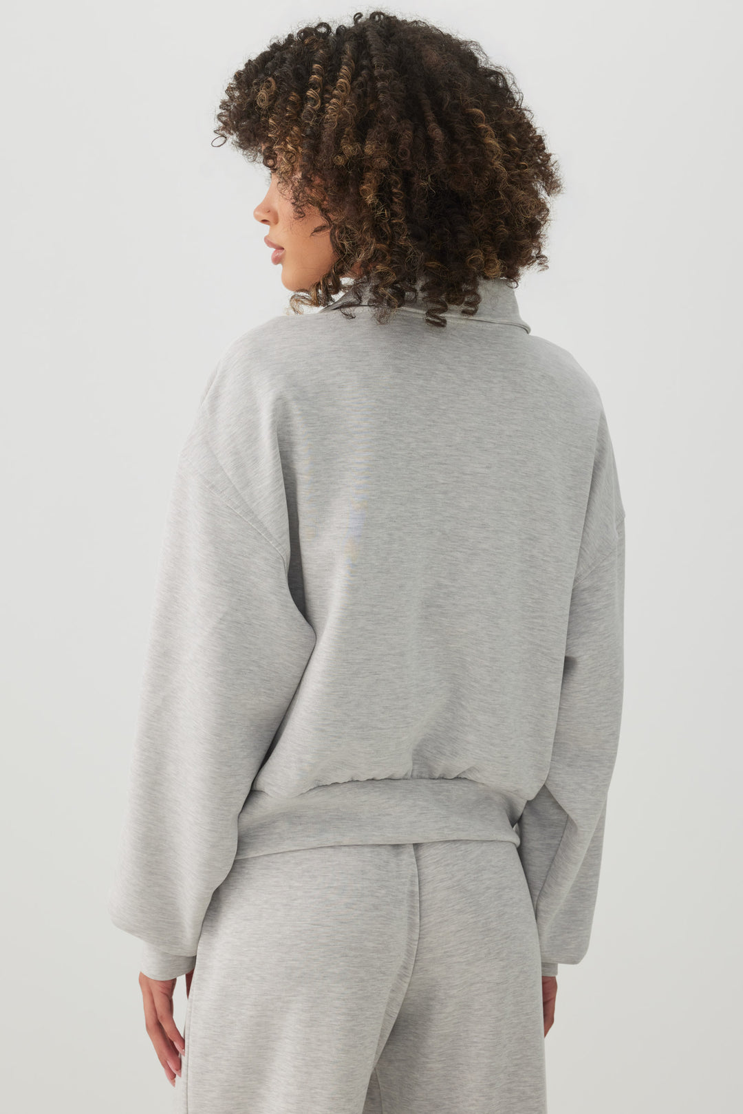 Cropped Quarter Zip Sweatshirt