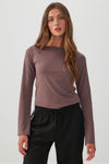 Boat Neck Flare Sleeve Top