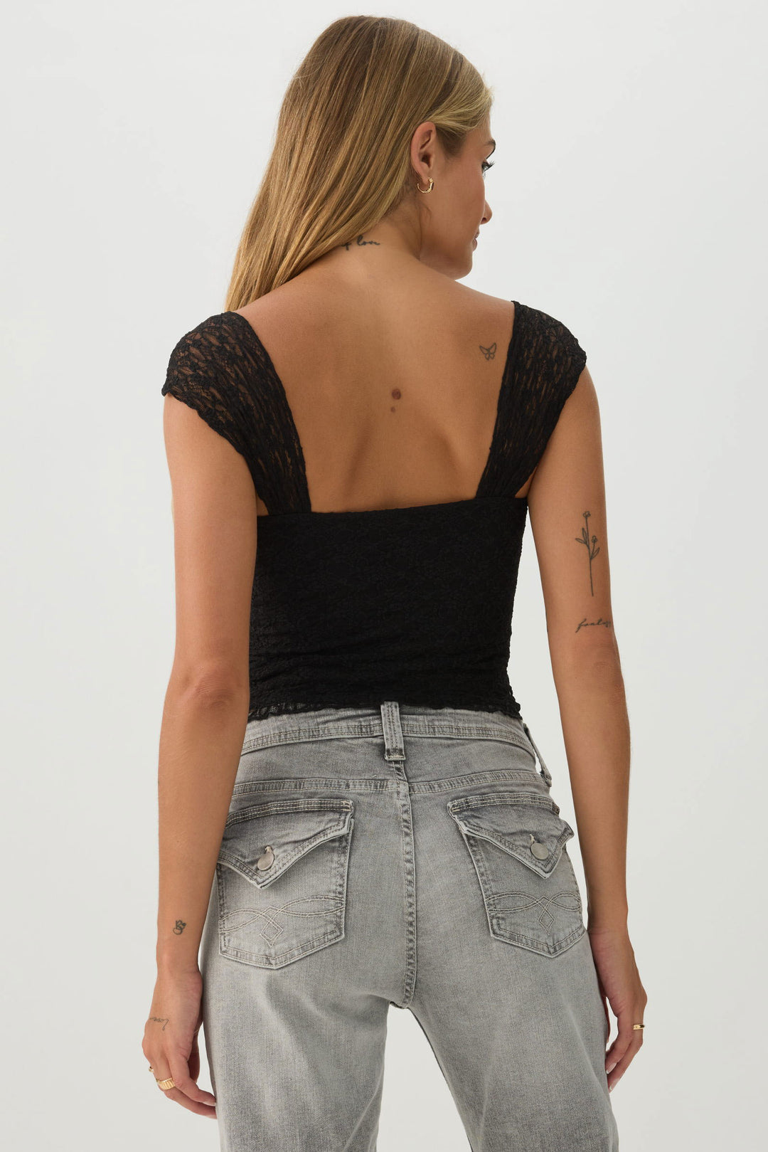 Lace Sweetheart Crop Top