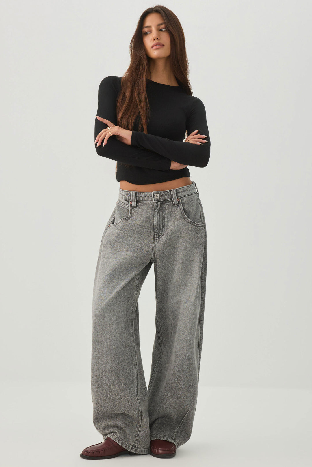 Wool Blend Crew Neck Top