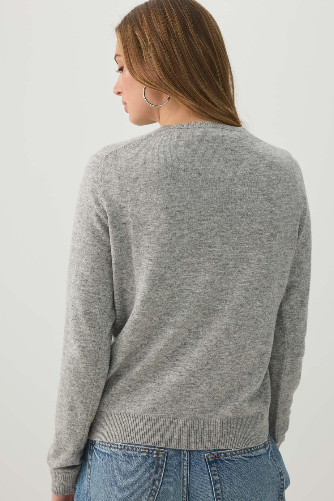 Cashmere Blend Crew Neck Sweater