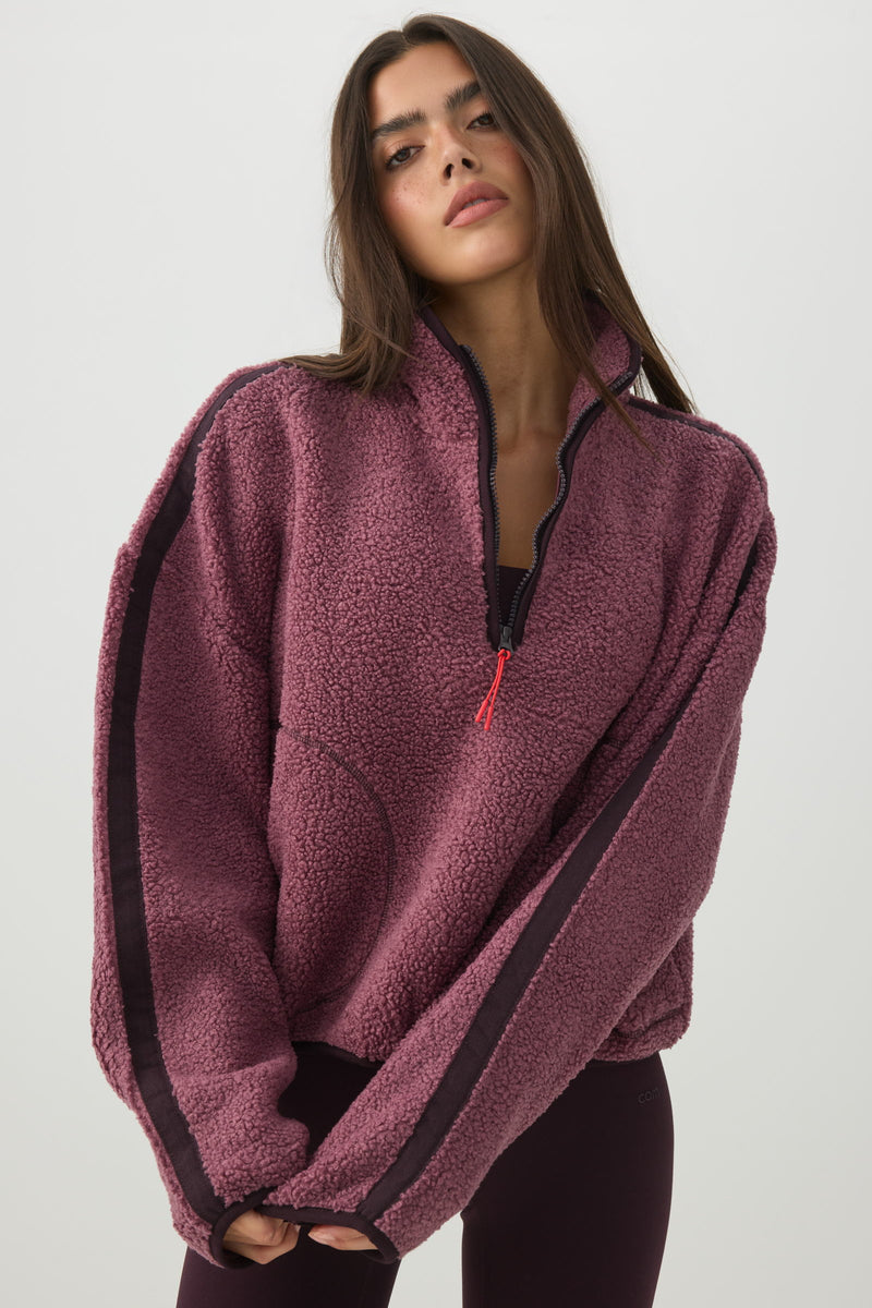 Manteau à glissière 3/4 en sherpa camactive™ 