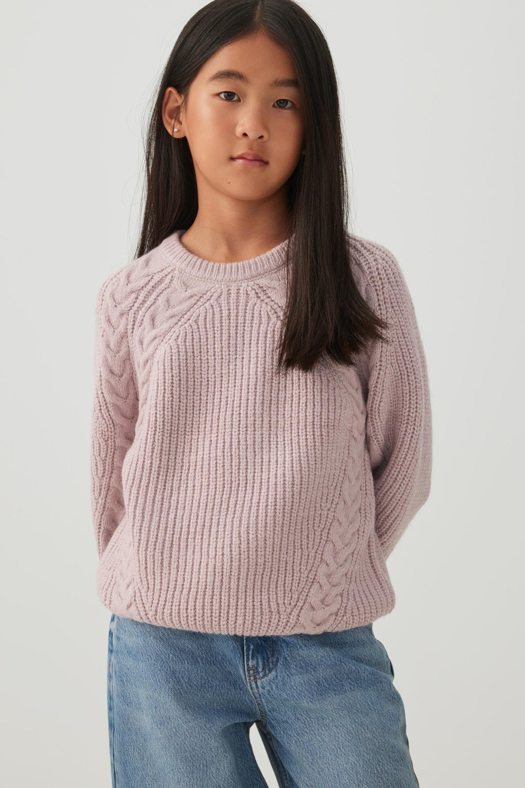 Oversized Cable Knit Chenille Sweater