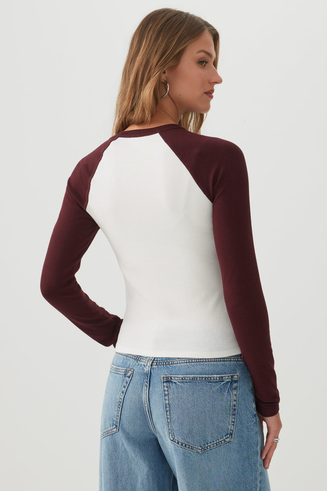 Contrast Raglan Sleeve Top