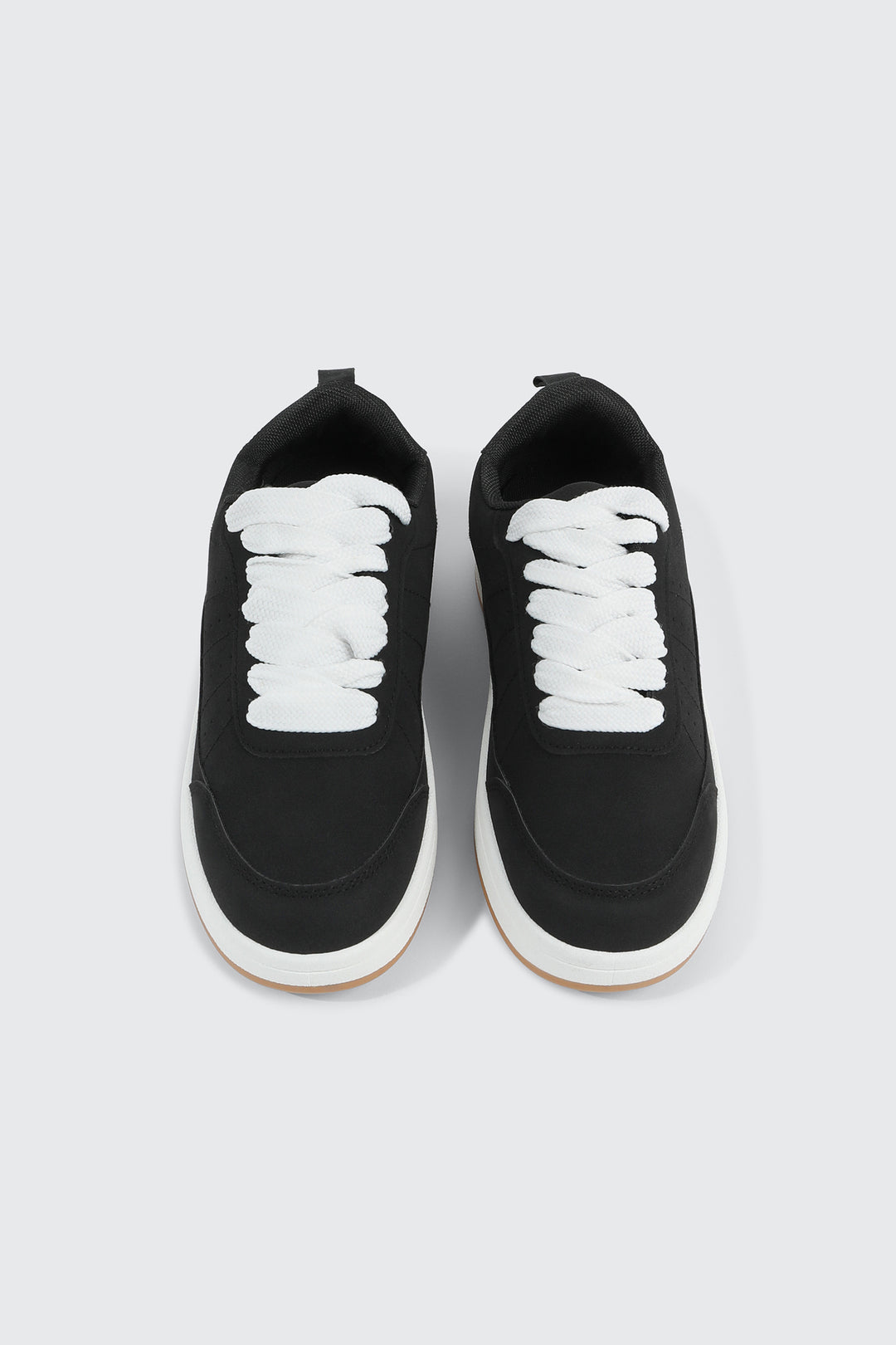 Faux Suede Platform Sneakers