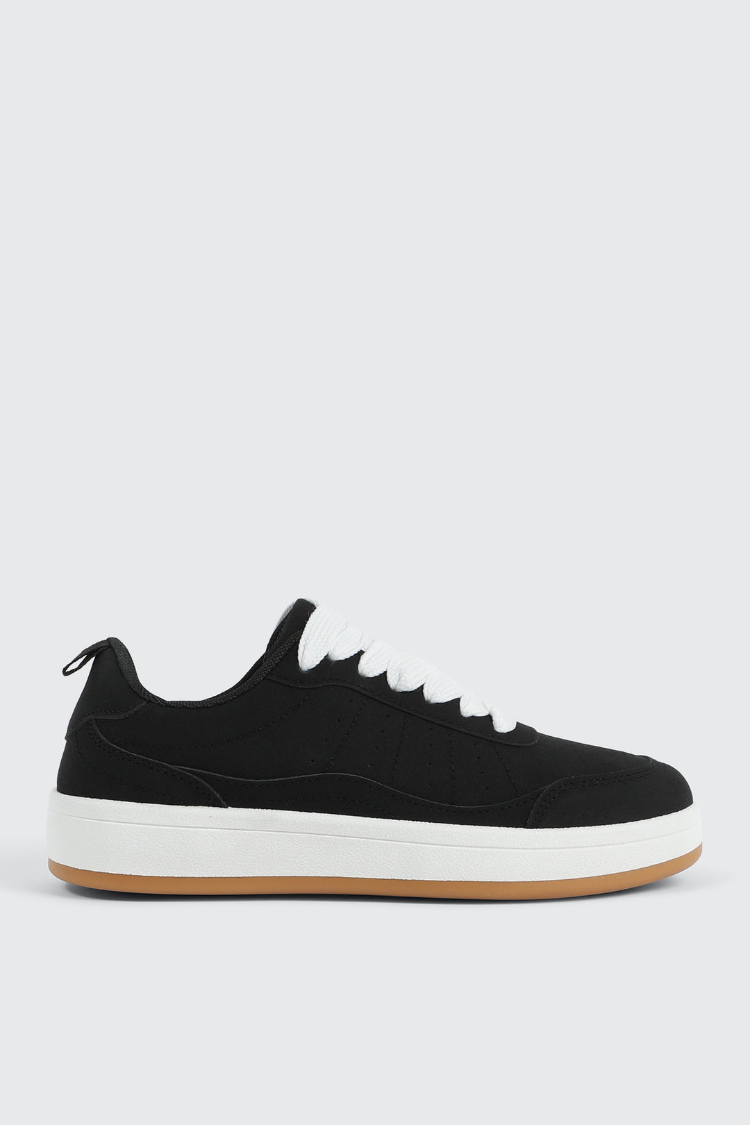Faux Suede Platform Sneakers