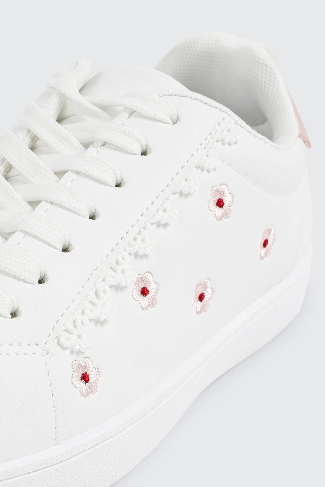 Floral Lace Up Sneakers