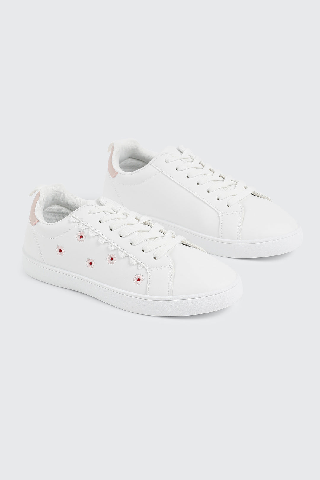 Floral Lace Up Sneakers