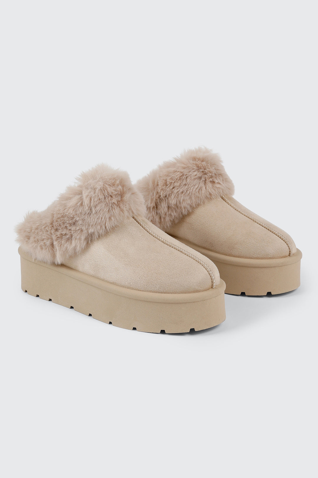Faux Sheepskin Mules