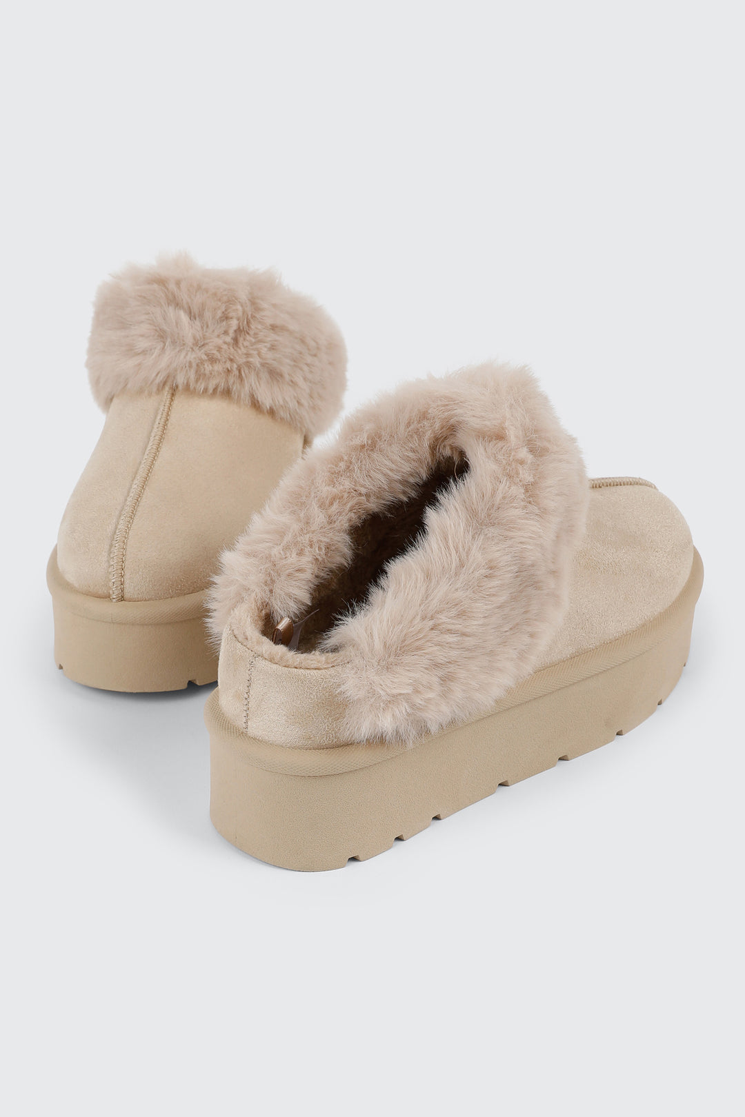 Faux Sheepskin Mules