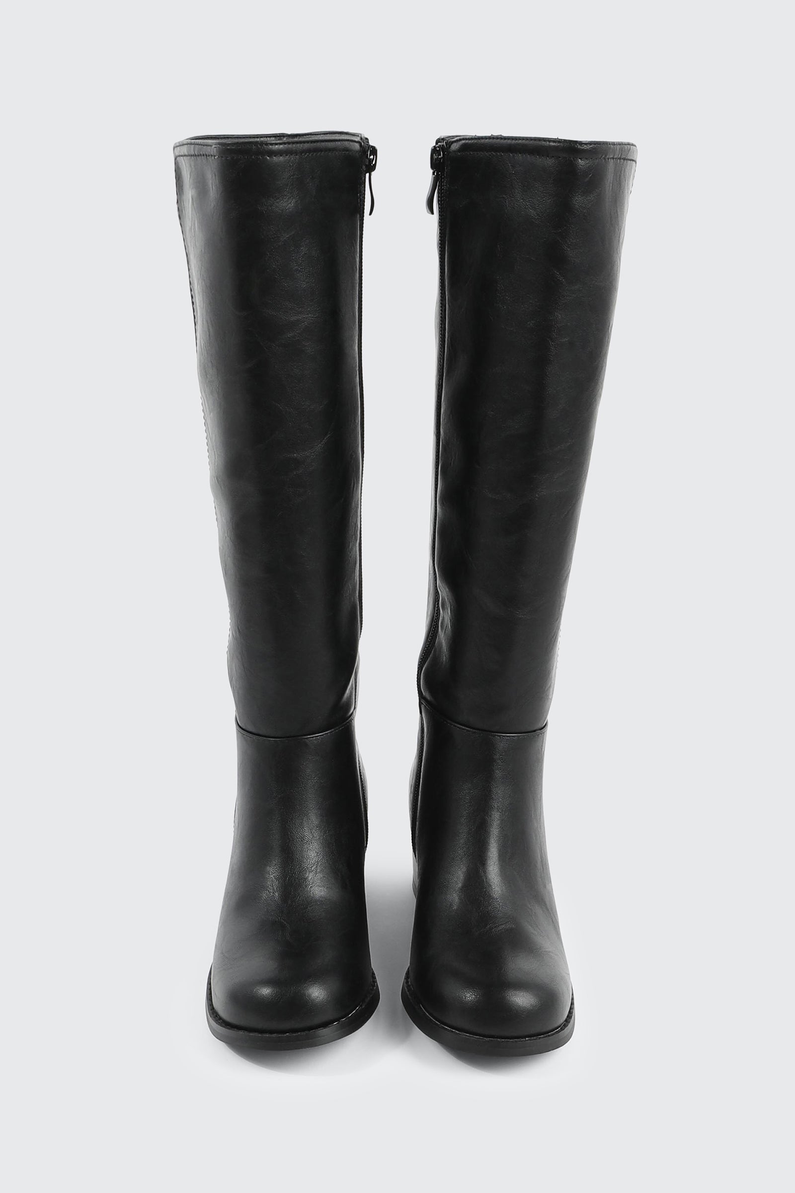Faux Leather Square Toe Knee High Boots – Ardene