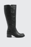 Bottes hauteur genou à bout carré en faux cuir