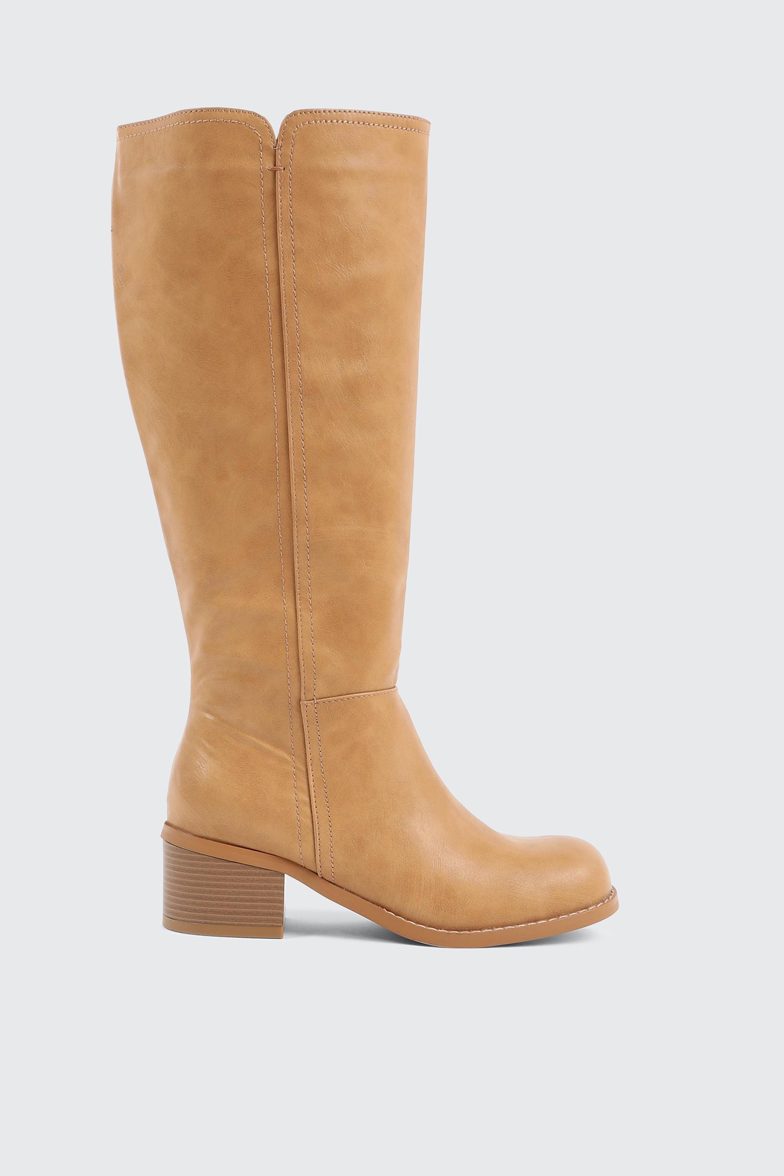 Faux Leather Square Toe Knee High Boots – Ardene