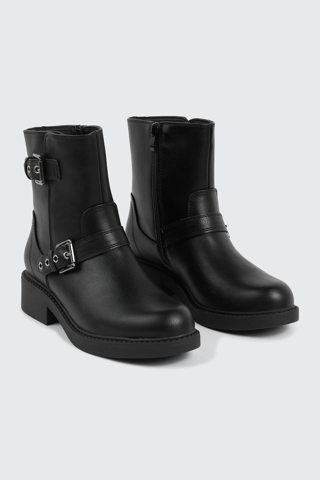 Round Toe Ankle Boots