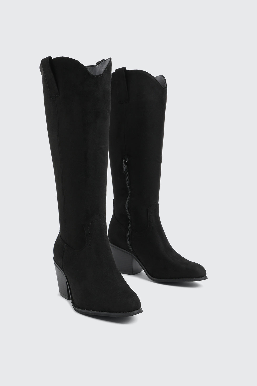 Faux Suede Cowboy Boots