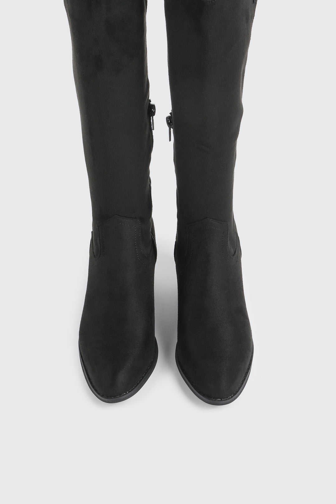 Faux Suede Cowboy Boots