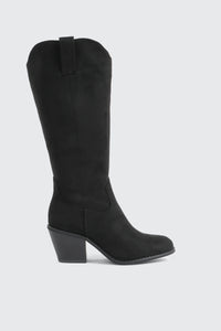 Faux Suede Cowboy Boots