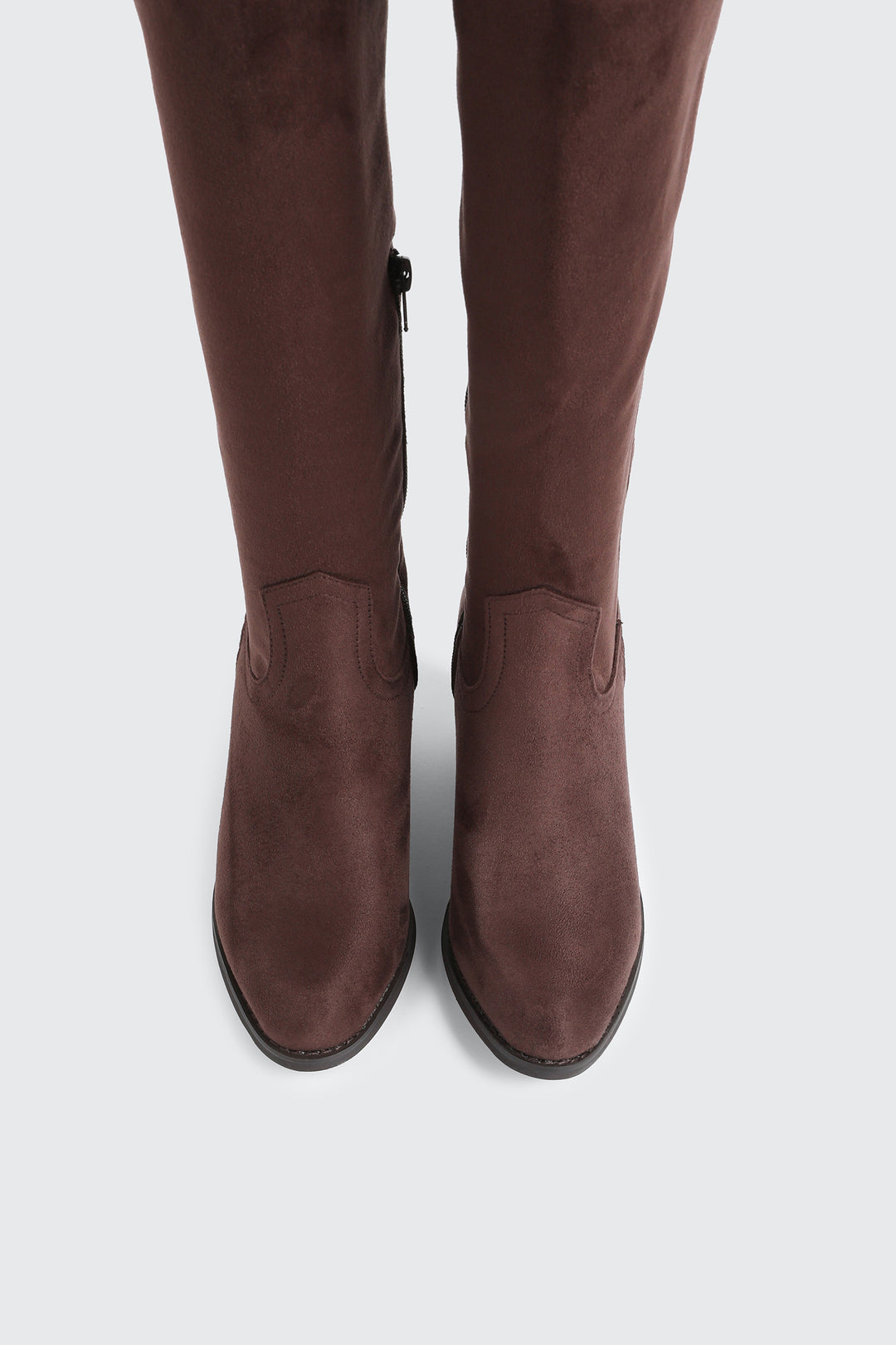 Faux Suede Cowboy Boots