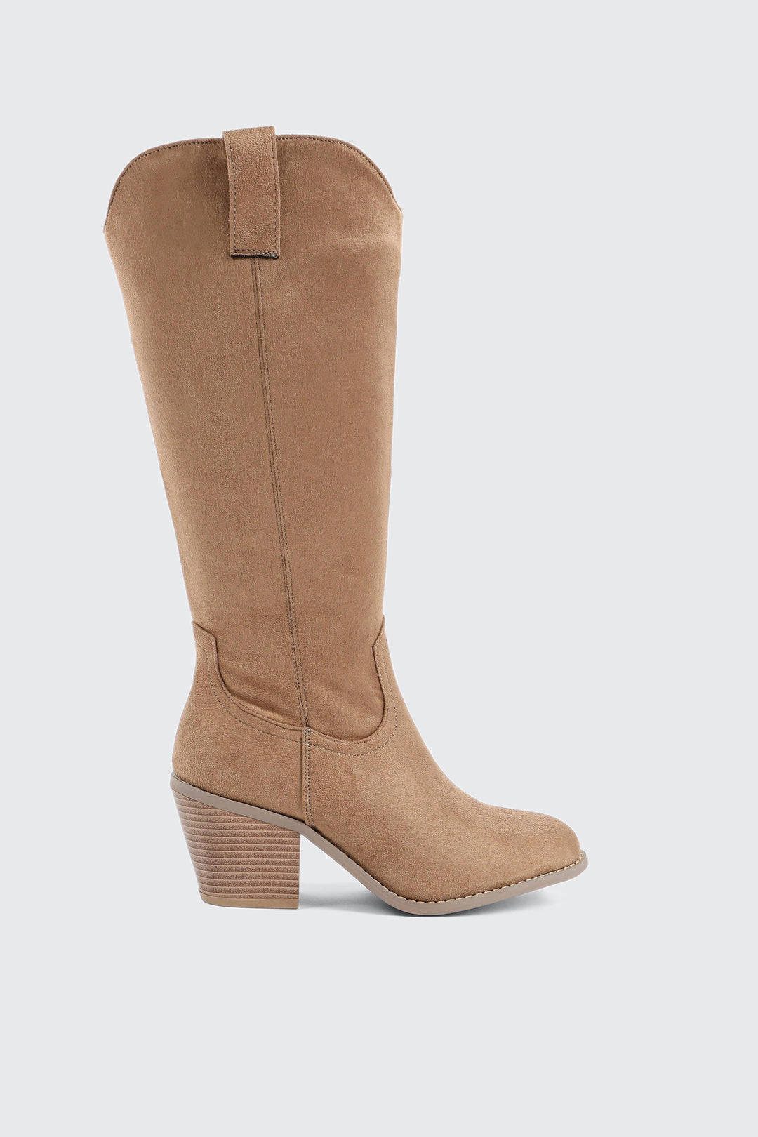 Faux Suede Cowboy Boots