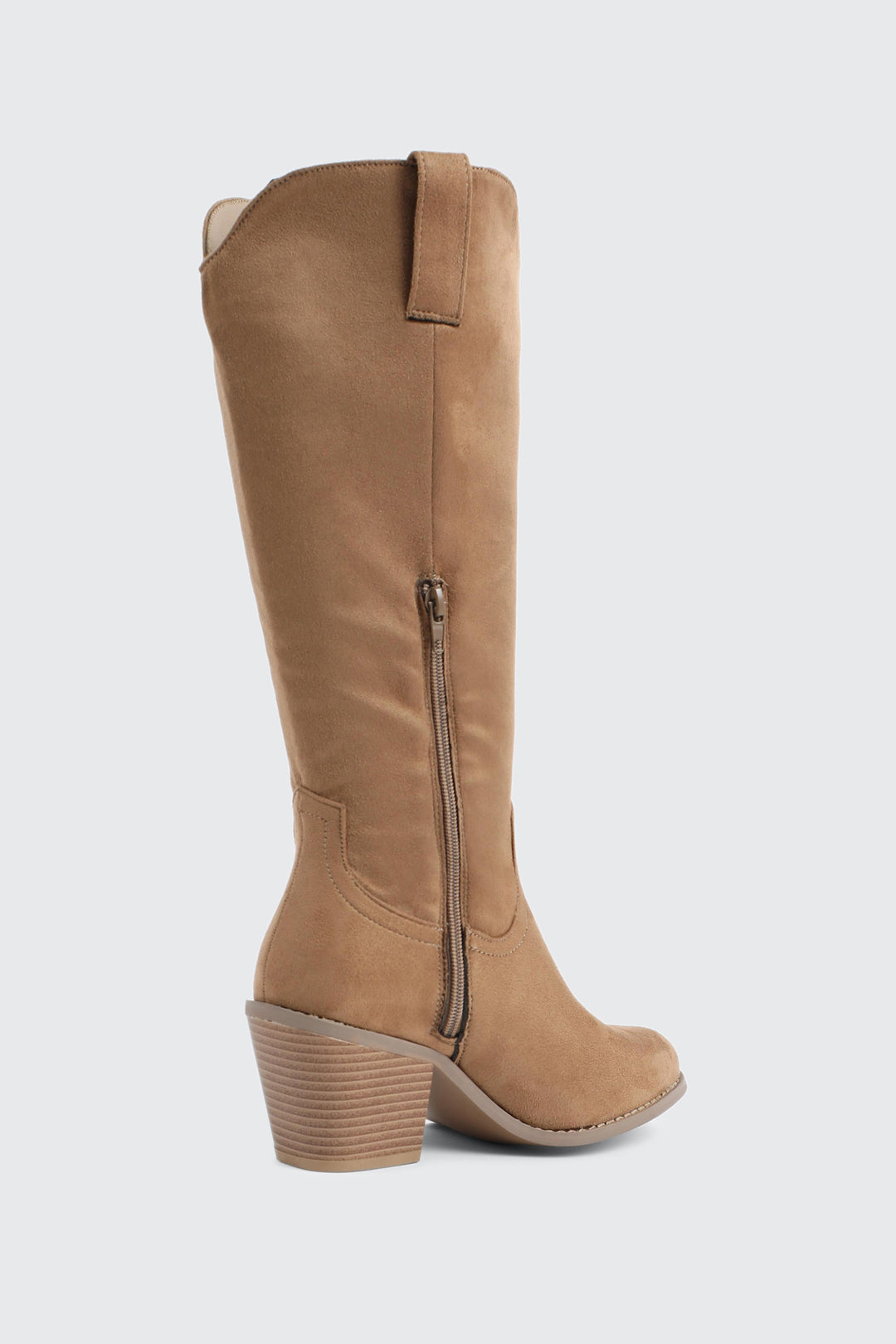 Faux Suede Cowboy Boots