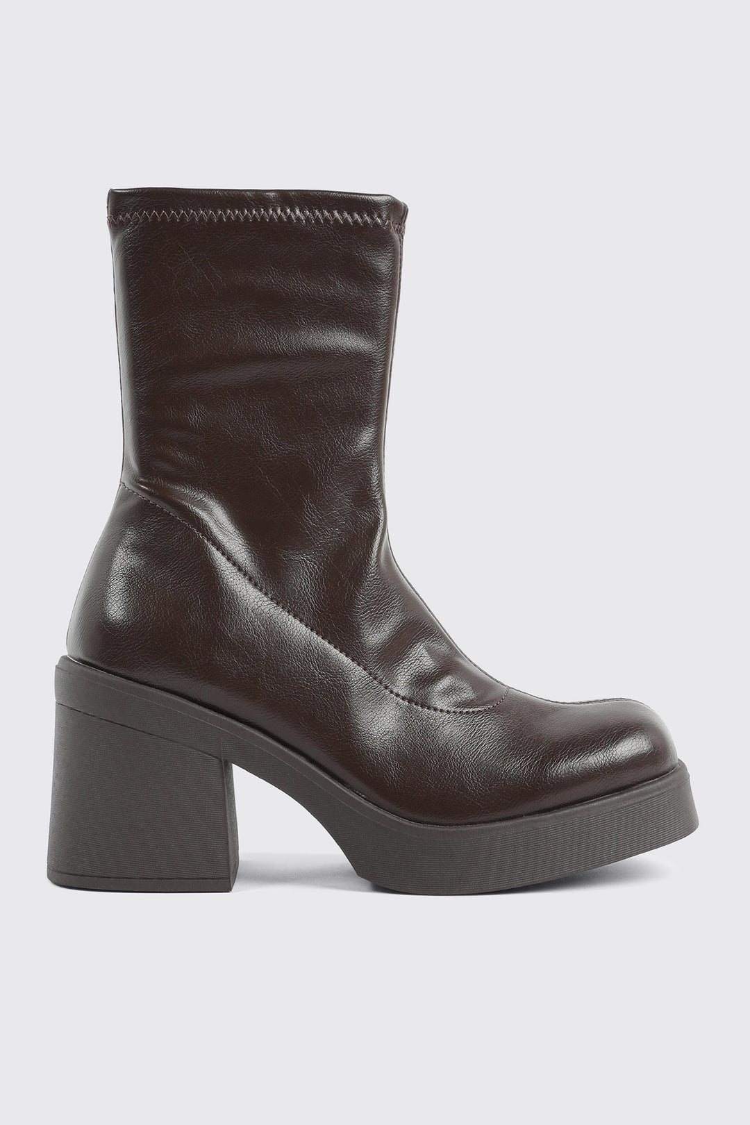 Block Mid Calf Boots