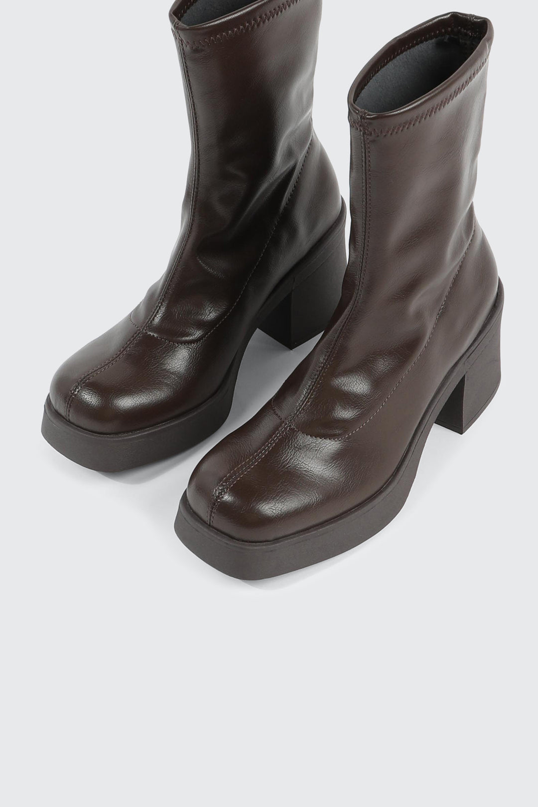 Block Mid Calf Boots