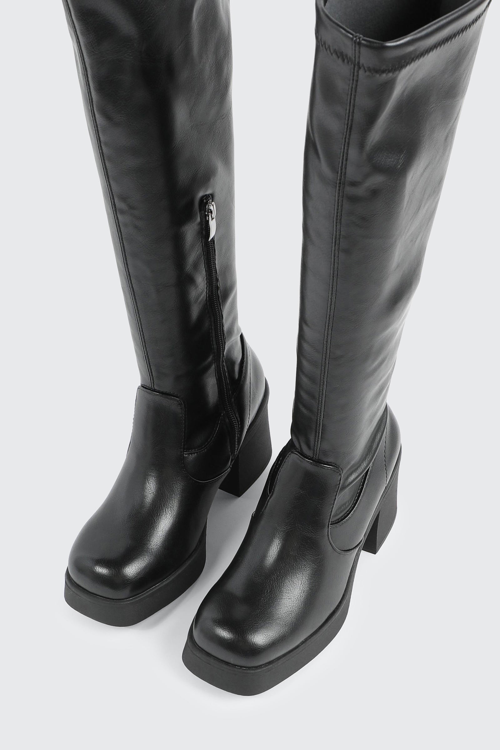 Faux Leather Knee High Boots – Ardene