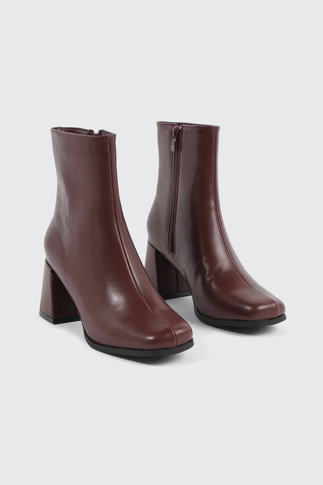 Square Toe Ankle Boots