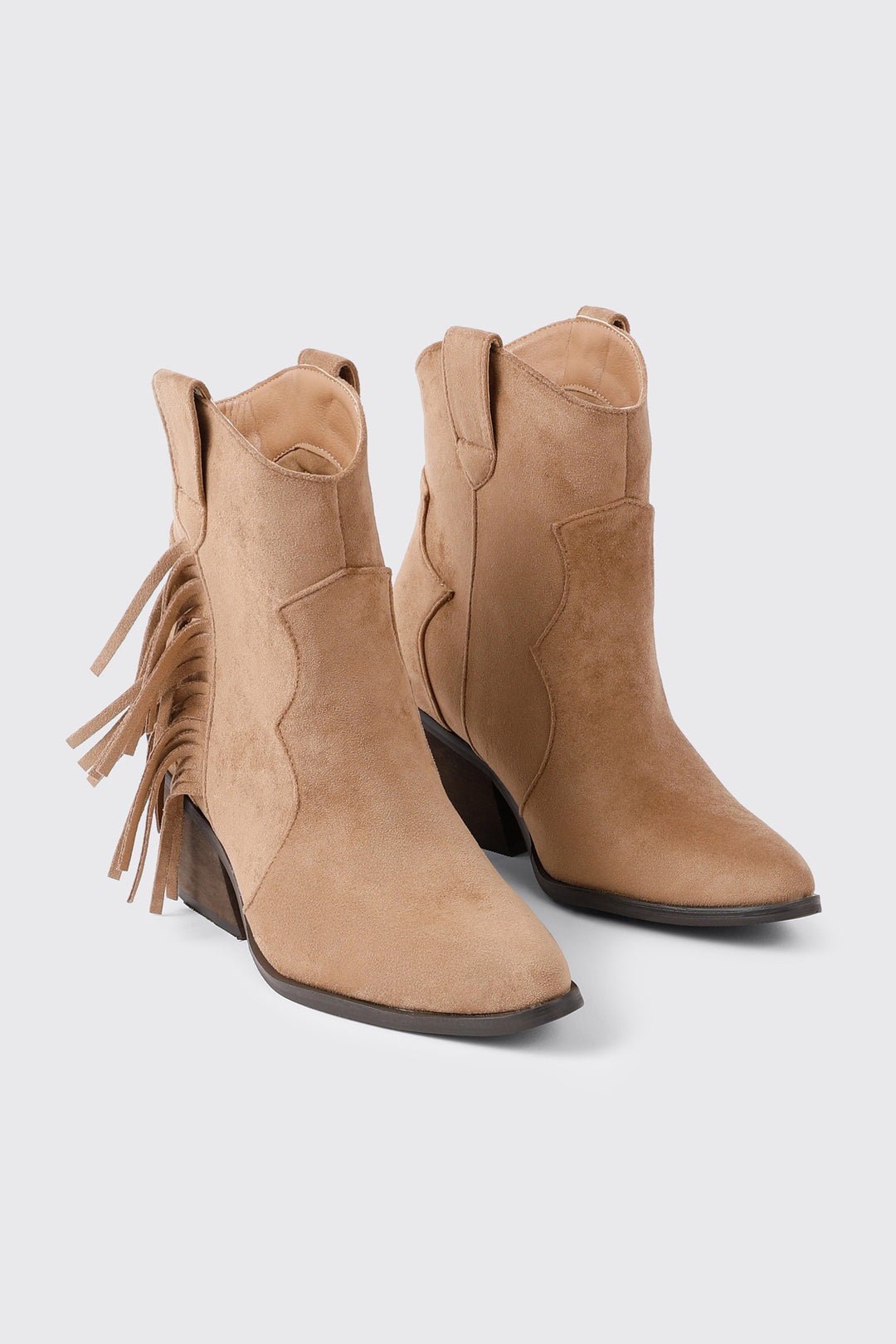 Western Fringe Ankle Boots