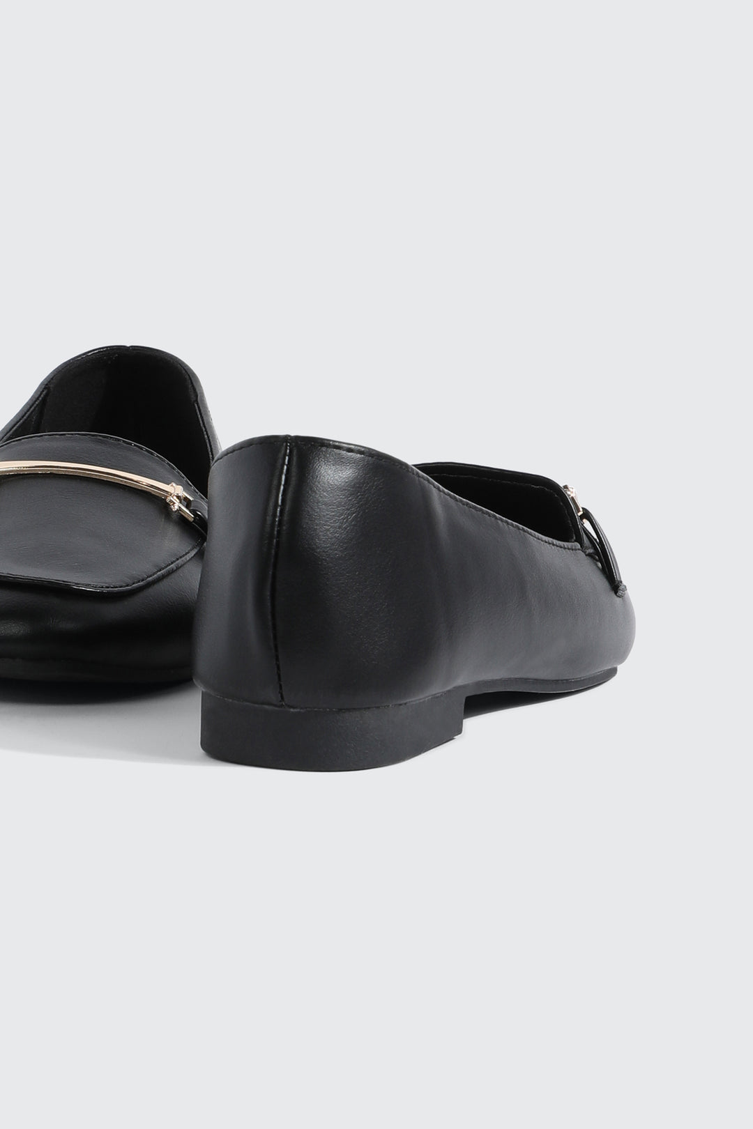 Faux Leather Square Toe Loafers