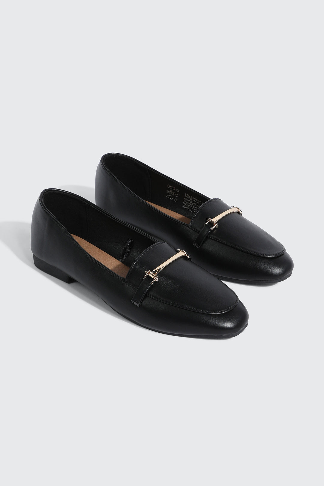 Faux Leather Square Toe Loafers