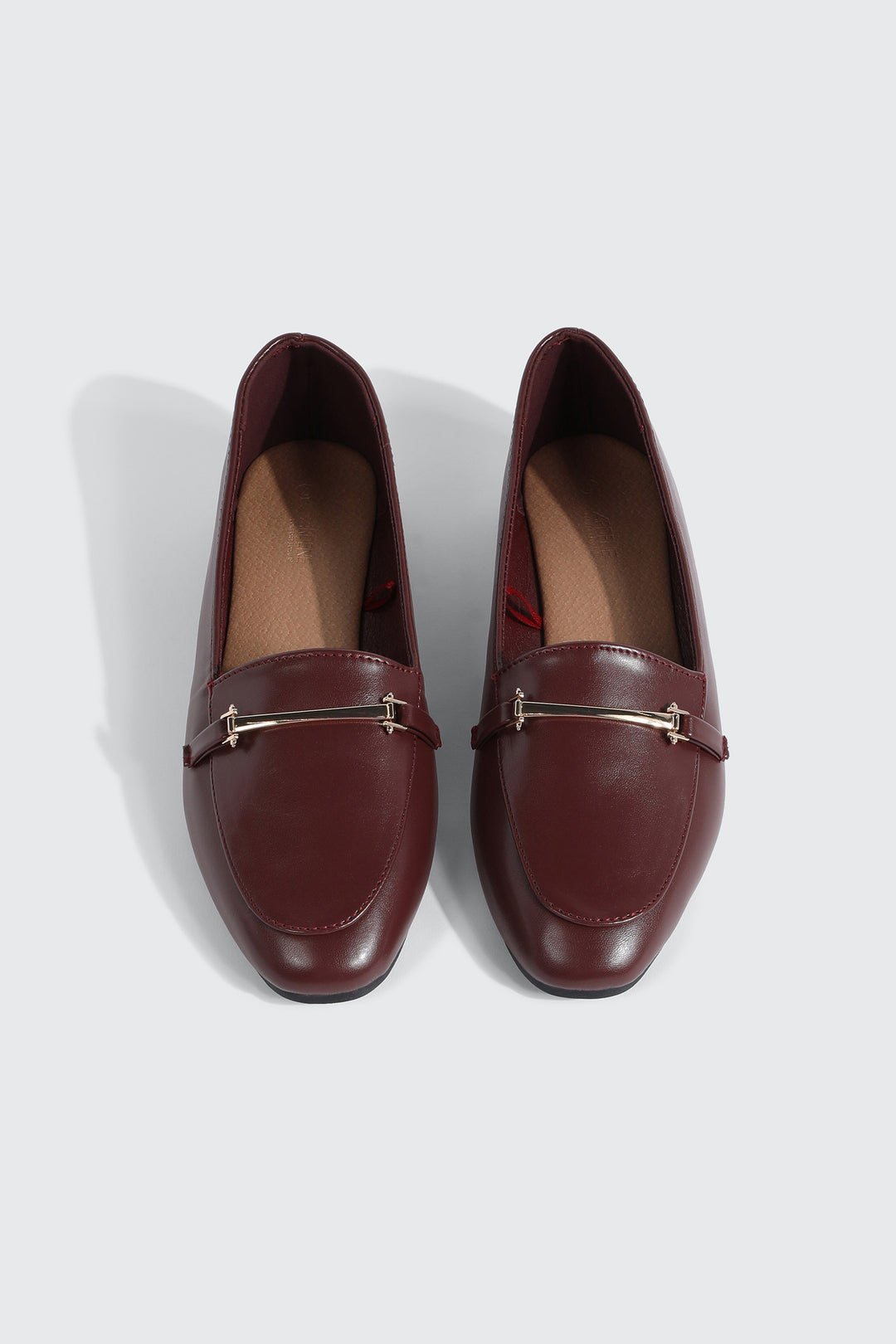 Faux Leather Square Toe Loafers