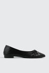 Pleated Pointed Toe Flats