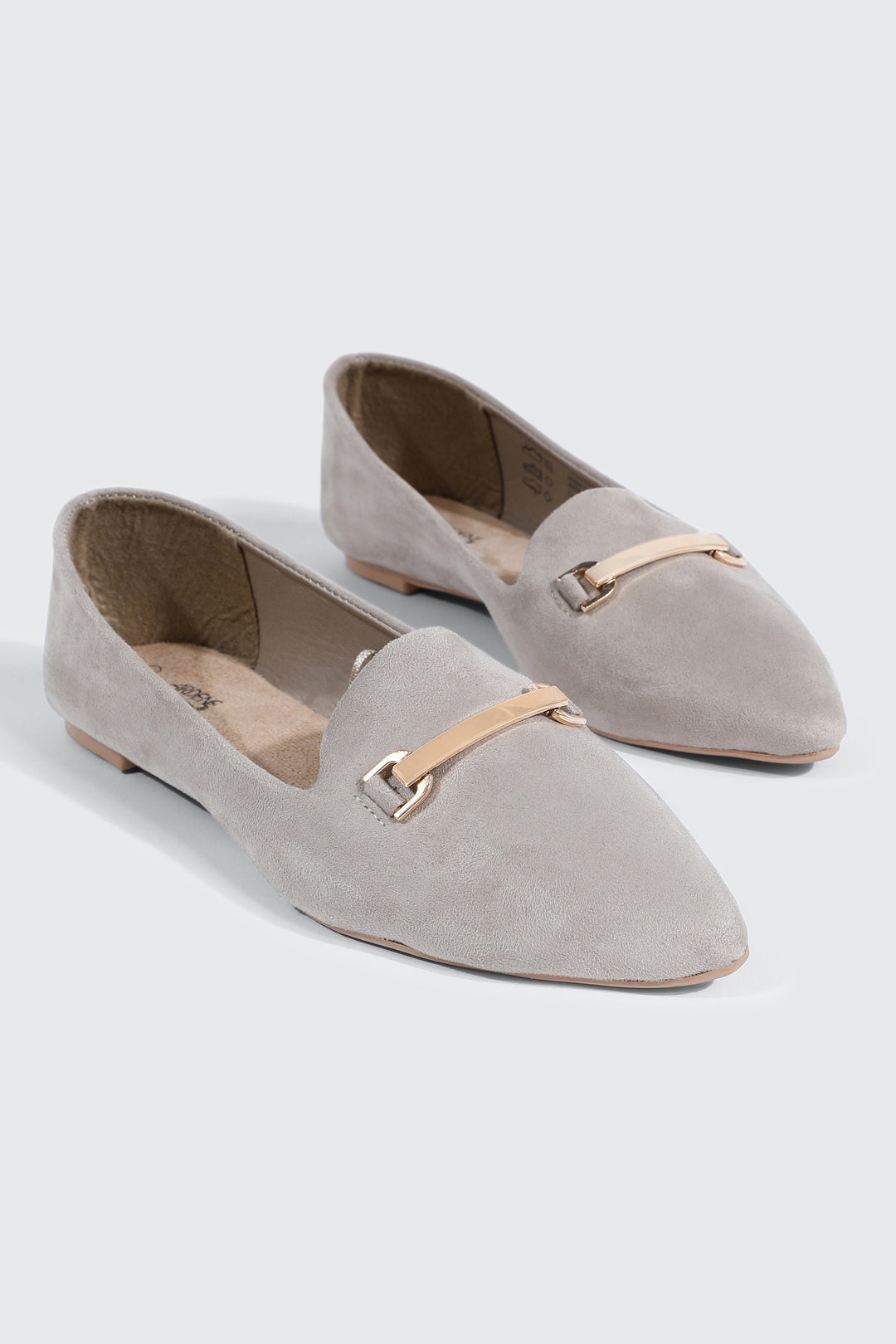Faux Suede Pointy Toe Flats