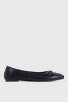 Round Toe Ballet Flats with Bow