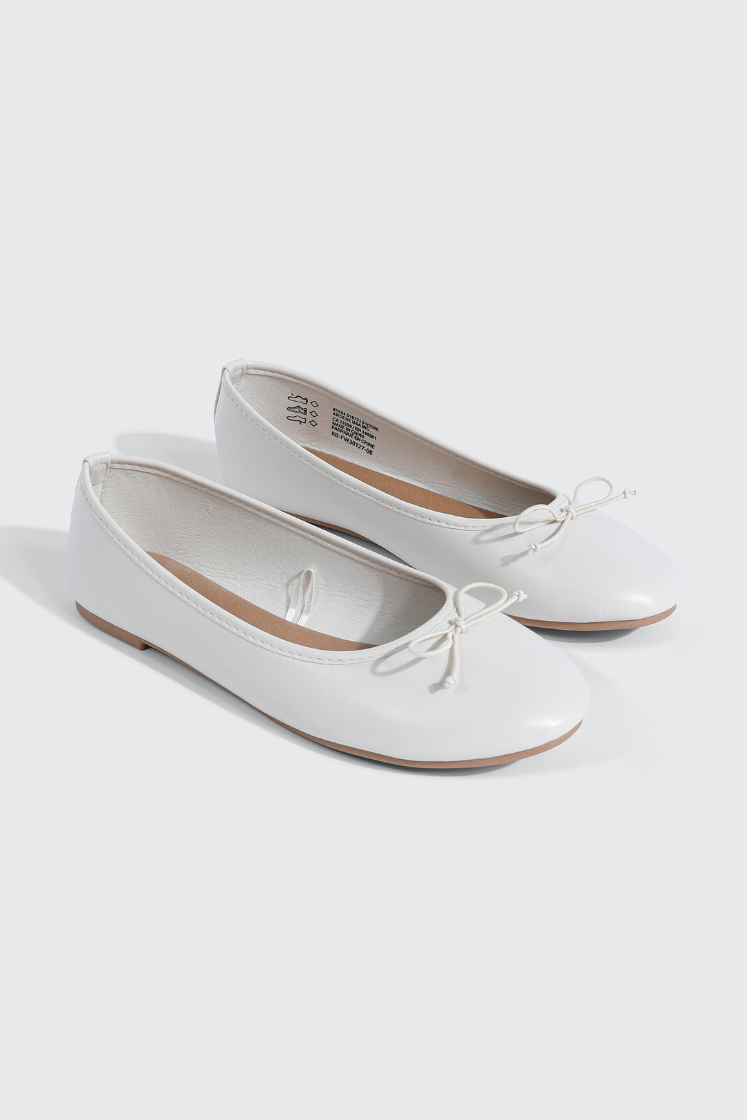 Round Toe Ballet Flats with Bow