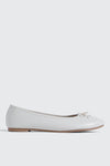 Round Toe Ballet Flats with Bow