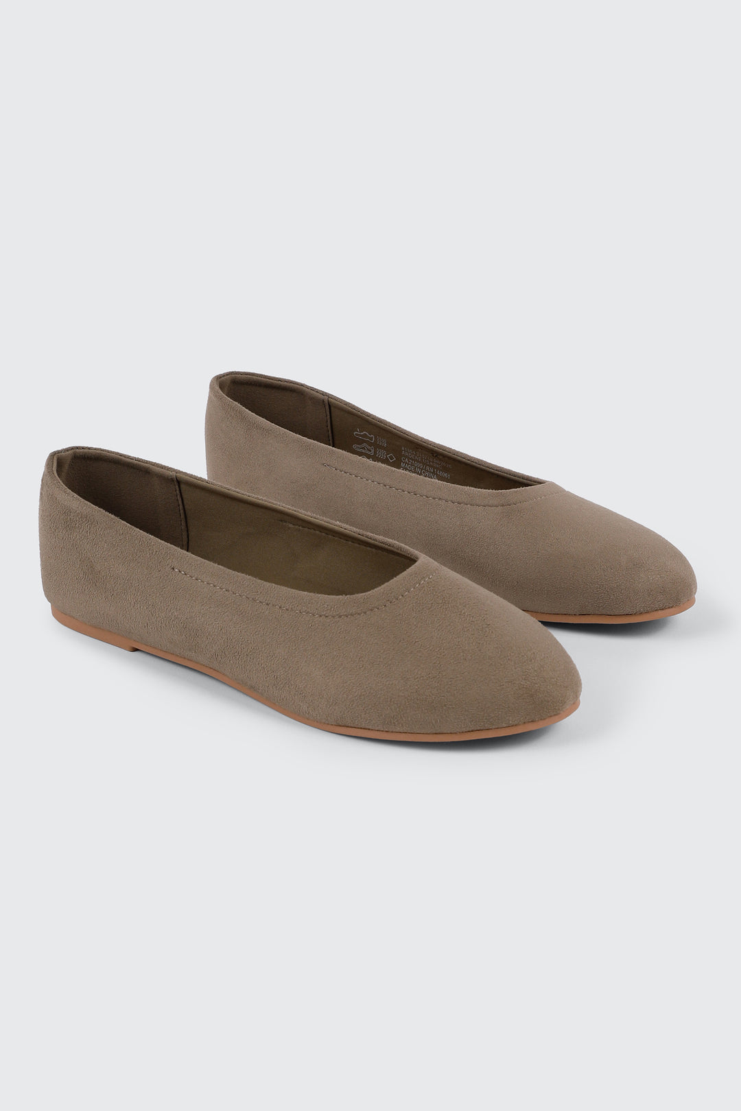 Faux Suede Ballet Flats