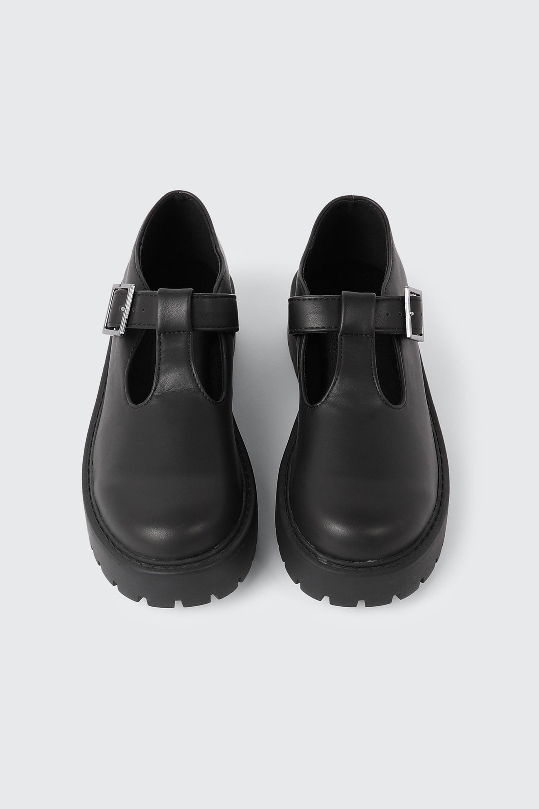 Faux Leather T-Strap Shoes