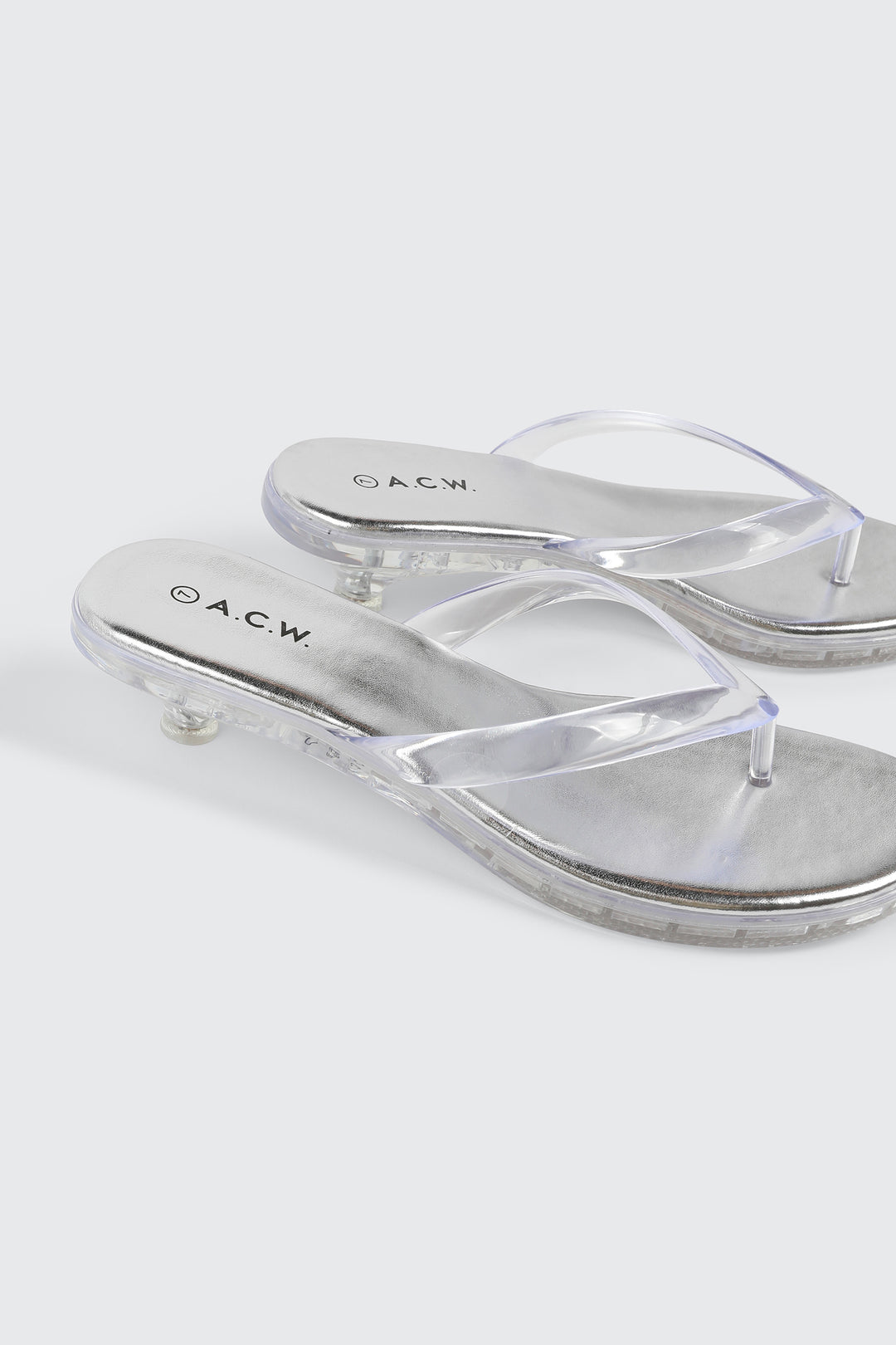 Clear Mule Kitten Heels