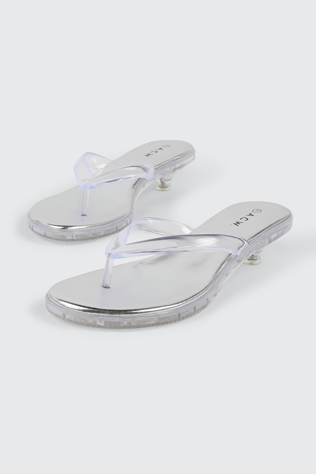 Clear Mule Kitten Heels