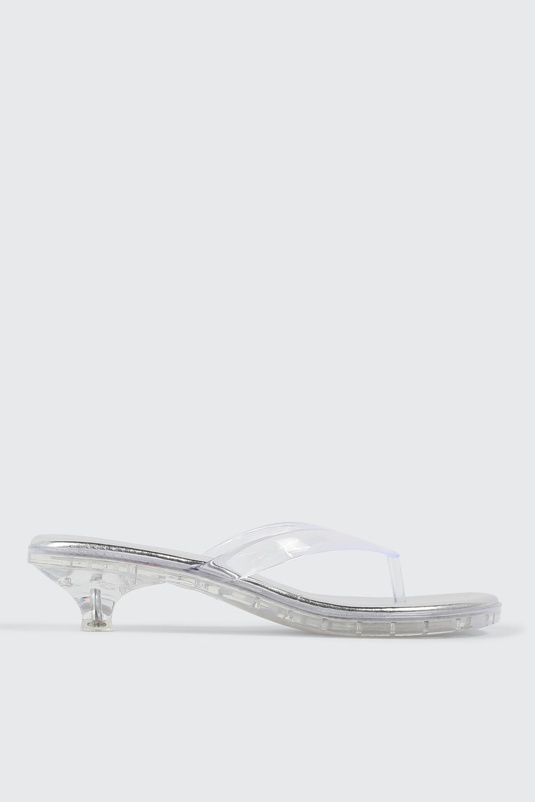Clear Mule Kitten Heels