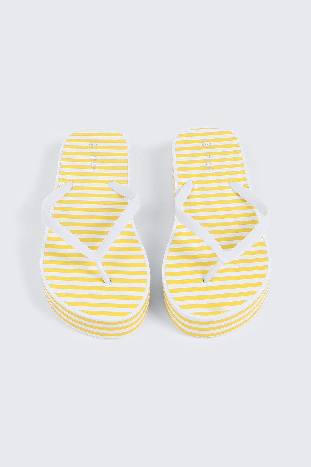 Striped Wedge Flip Flops