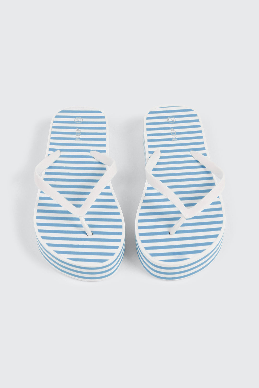 Striped Wedge Flip Flops
